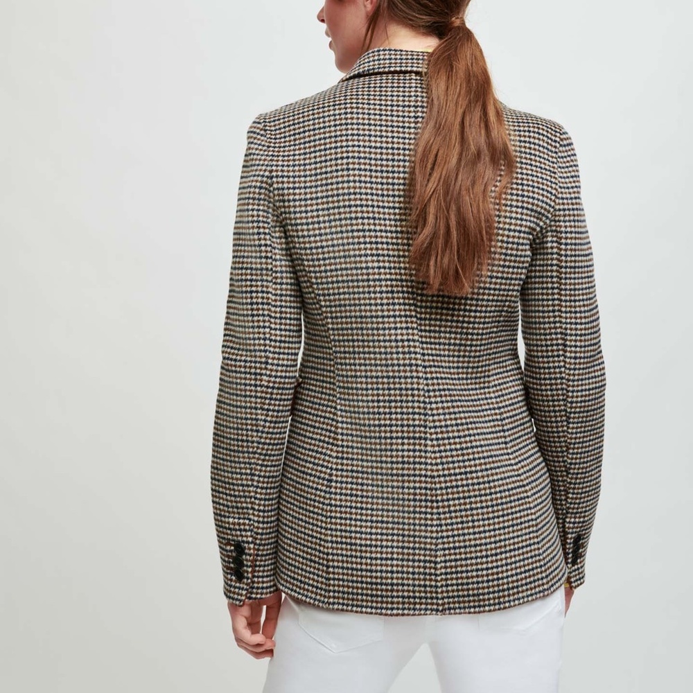 MAJE DOUBLE-SIDED CHECKERED FITTED JACKET - Picture 3 of 13